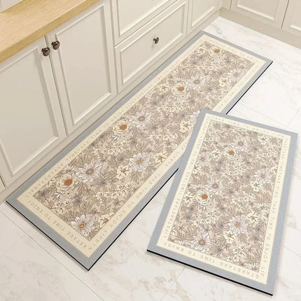 Pvc Kitchen Carpet Non-slip Oil-proof Rug Waterproof Leather Floor Mat Modern Long Strip Carpets Alfombra De Cocina 주방 미끄럼 방지 카펫 by zapcart