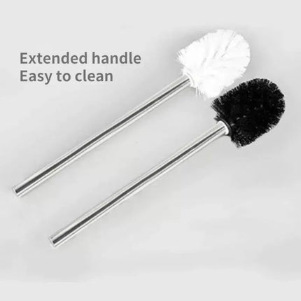 1/2pcs Japanese Minimalist Toilet Brush with Stainless Steel Handle Premium Brush Head for Bathroom Cleaning by zapcart