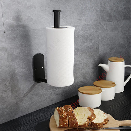 Wall Mount Toilet Towel Paper Holder Adhesive Black Silver Kitchen Roll Paper Stand Hanging Napkin Rack Bathroom Accessories WC by zapcart