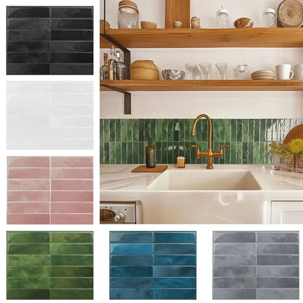 Waterproof Self Adhesive Tile Wall Stickers Oil-proof Moisture-proof Wall Decal Anti Fouling Heat-resistant Wallpaper by zapcart