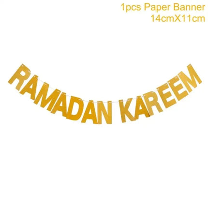 FENGRISECN Eid Mubarak Banner Plates Ramadan Tableware Kit by zapcart