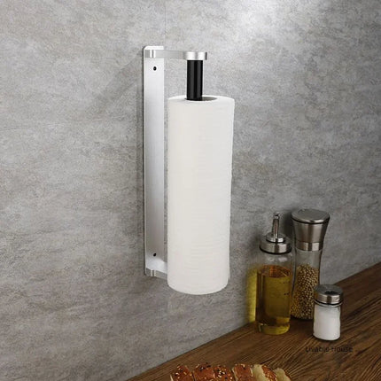 Space aluminum black gold square cabinet, kitchen tissue holder, toilet roll holder, non perforated toilet paper holder by zapcart