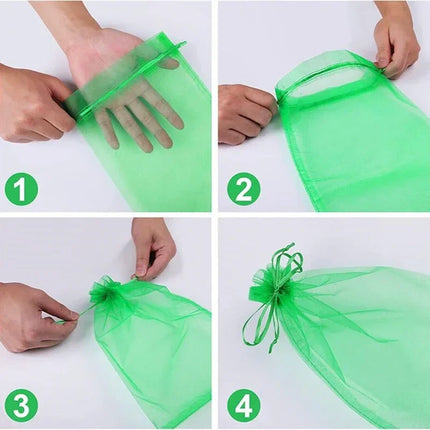50/100pcs Grape Protection Bag Grow Bag Mesh Fruit Pest Control Products Breathable Gauze Strawberry Seedling Bags Organza by zapcart