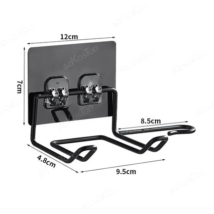 Hair Dryer Holder Rack Organizer Hair Straightener Holder Storage Rack Wall Mounted Bathroom Shelf Storage Accessories by zapcart