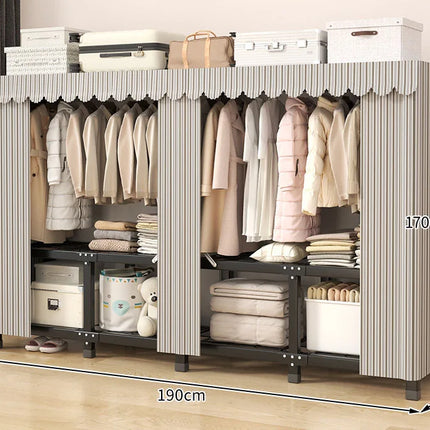 Personal Simple Folding Wardrobe for Small Apartments Rent House Bedroom Clothing Foldable Storage Rack Compact Organizer by zapcart