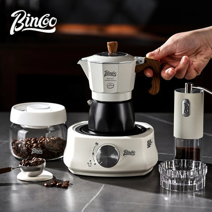 Bincoo Dual Valve Moka Pot Set with Heater, Espresso Coffee Maker, Portable Home Machine, Outdoor Use by zapcart