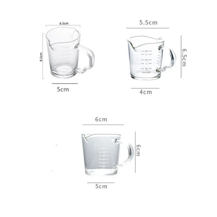 70/150ML Measuring Glass Cup with Double-end Espresso Milk Latte Jug Coffee Measure Mug Kitchen Drinkware for Cafe Shop Home-use by zapcart