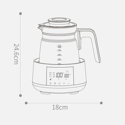 1.2L Electric Water Kettle Infant Thermostatic Milk Regulator Baby Kettle Keep Warm 24 Hours Smart Insulation Pot Milk Warmer by zapcart