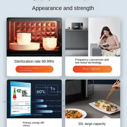 220V Midea Frequency Conversion Microwave Oven Integrated Machine Micro Roasting Level 1 Energy Efficiency Light Wave New FB by zapcart