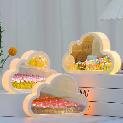 Choice Tulip Cloud Lamp DIY Mirror Night Light for Teens by zapcart
