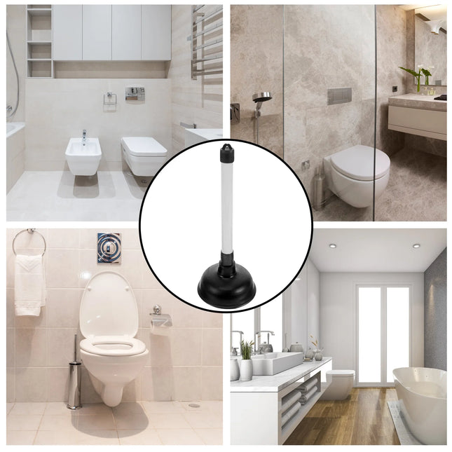 Toilet Plunger Heavy Duty Reinforced Cup Bathroom Sink Drain Unclogger Closestool Kitchen Cleaning Accessory Closestool by zapcart