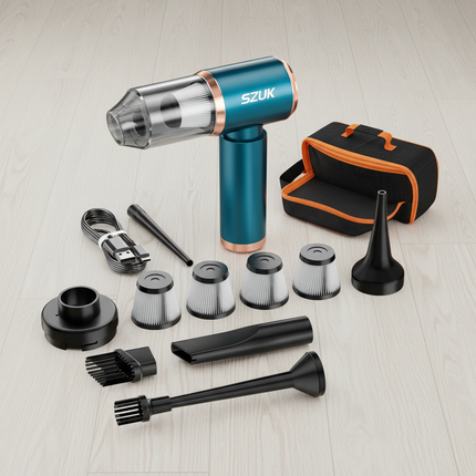 Accessories and attachments flat lay