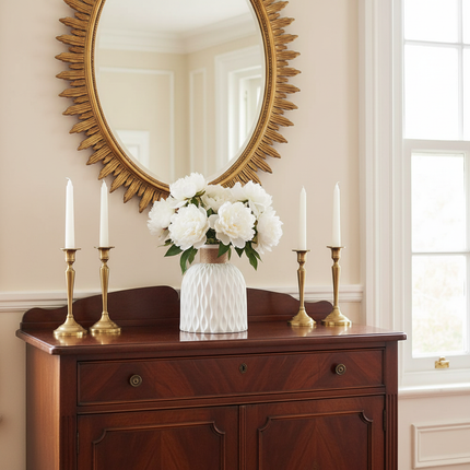 Beige Vase on Sideboard