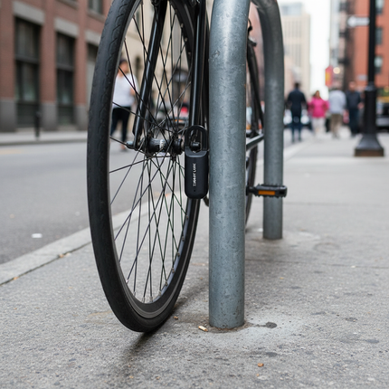 Black Padlock Bicycle
