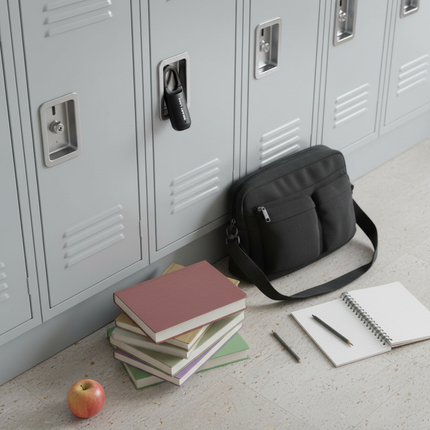 Black Padlock School Locker