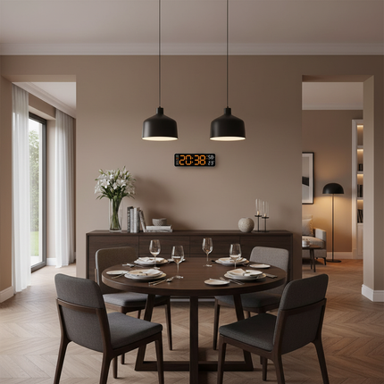 Black Shell Clock Dining