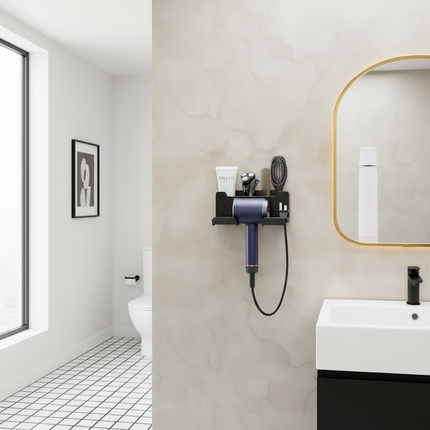 Black Type B Hair Dryer Holder