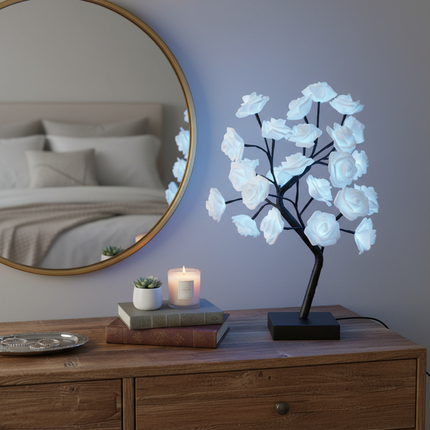 Blue Rose Lamp Dresser