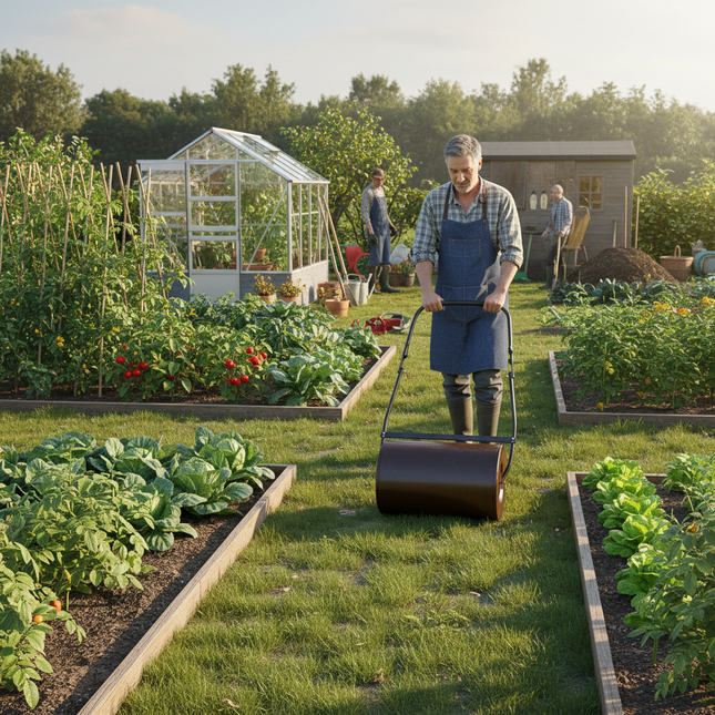 British Allotment with Lawn Roller
