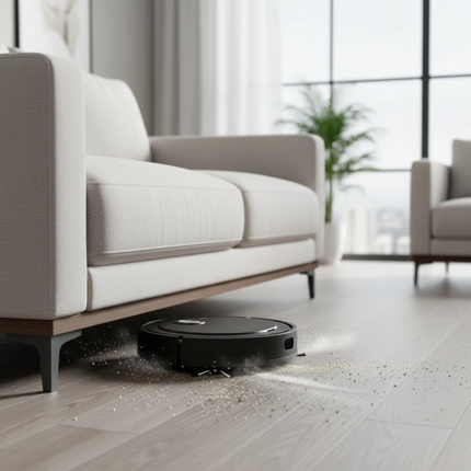 Cleaning under furniture