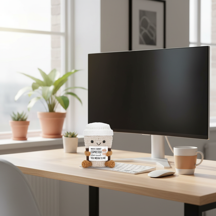 Crochet Coffee Doll Modern Desk