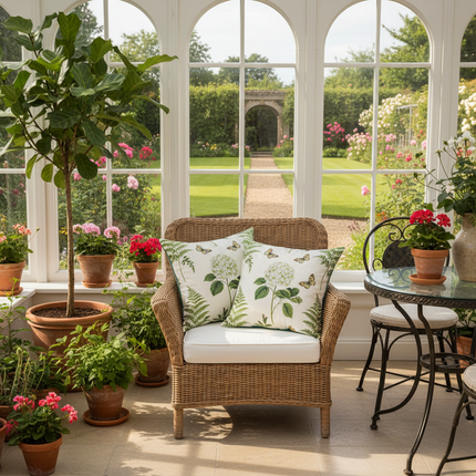 Cushions in Conservatory