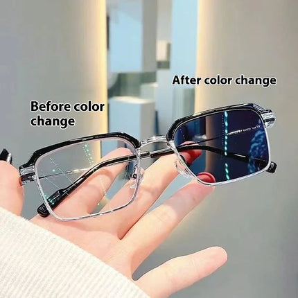 Photosensitive Color Changing Glasses HD Men's Anti-blue Light Reading Glasses by zapcart