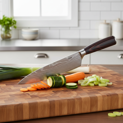 Damascus Santoku – Veg Prep