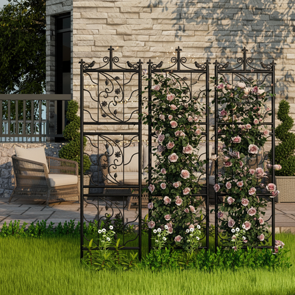 Elegant manor house with rose wall