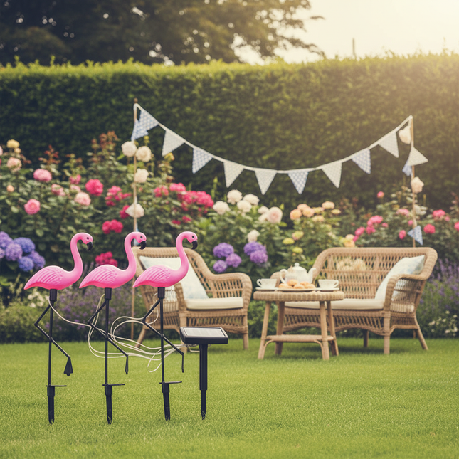 Flamingo Solar Light – 3 Pack Garden Party