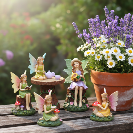 Garden Table Fairy Statues