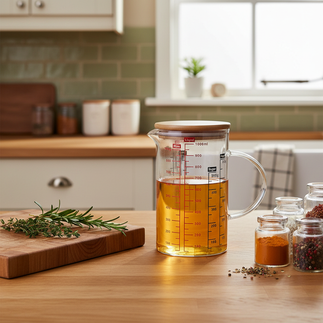 Glass Cup - Bamboo Lid