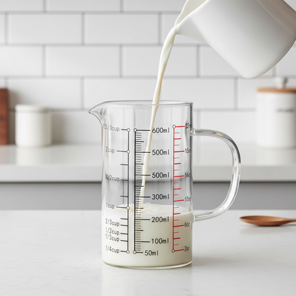 Glass Cup - Milk Pouring