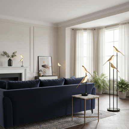 Gold Bird Floor Lamp Multiple Variants