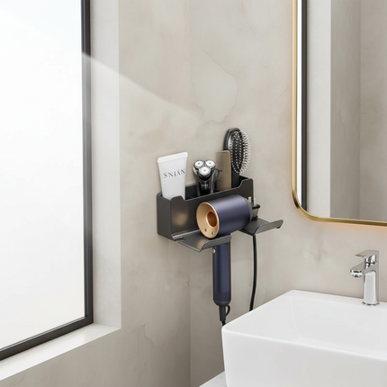 Gray Hair Dryer Holder
