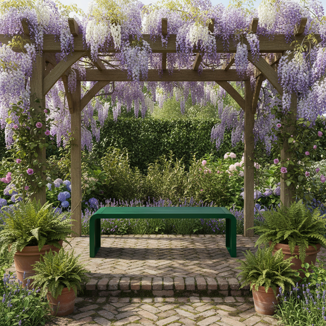 Green Bench Wisteria