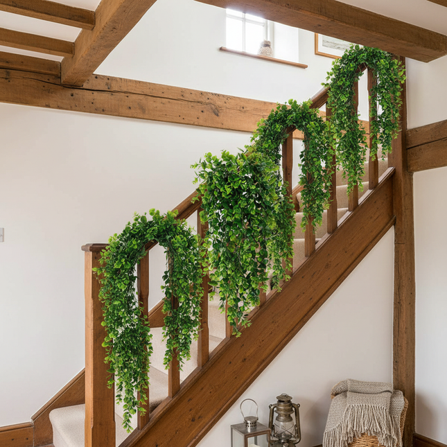 Green Garland Staircase