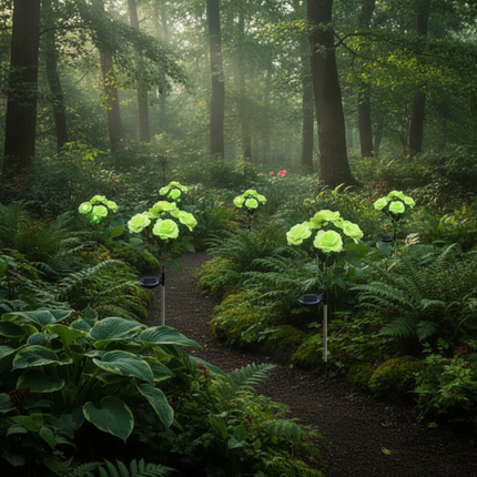Green Rose Lights Woodland