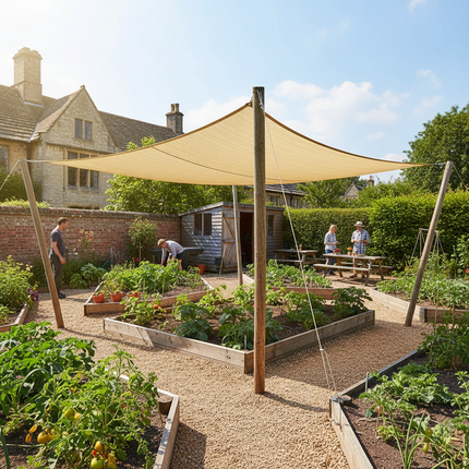 HDPE sunshade net in British community garden