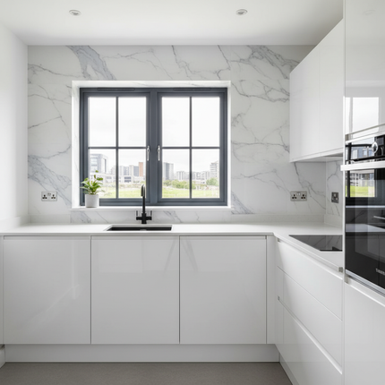 Jade White New-Build Kitchen