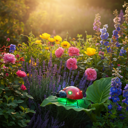 Ladybug Solar Light – Coloured Garden Border