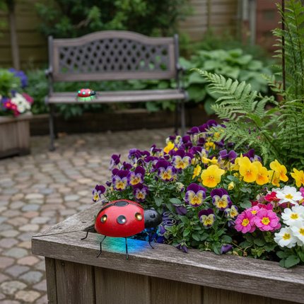 Ladybug Solar Light – Coloured Planter Box