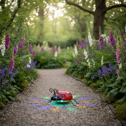 Ladybug Solar Light – Coloured Woodland Path