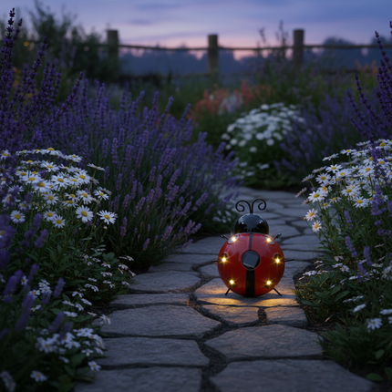 Ladybug Solar Light – Warm White Garden Path