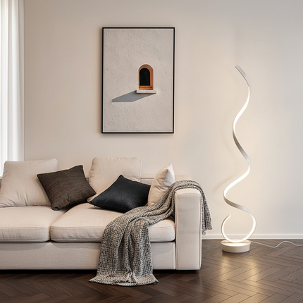 LED Spiral Floor Lamp White Warm White