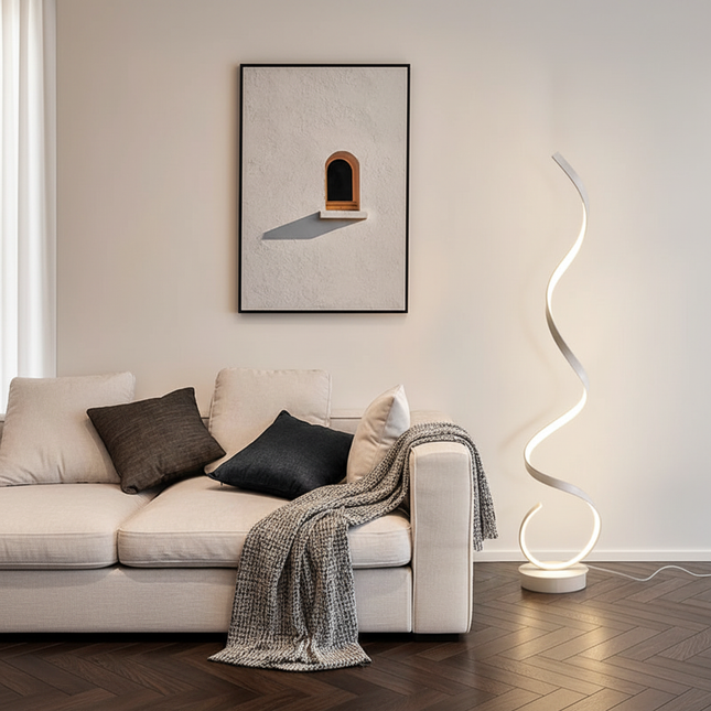 LED Spiral Floor Lamp White Warm White