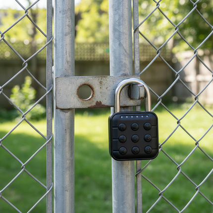 Lock on Fence Gate