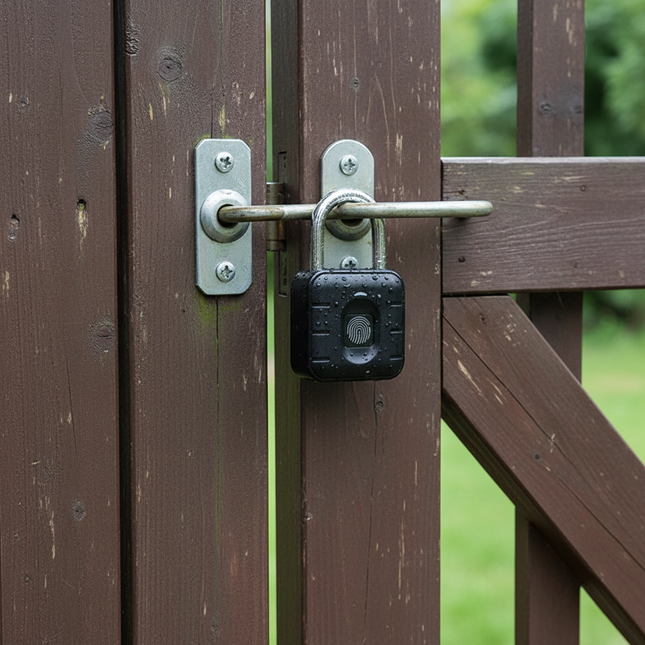 Lock on Gate Hasp