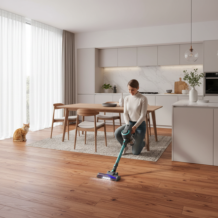 Modern British Kitchen with YISORA Vacuum