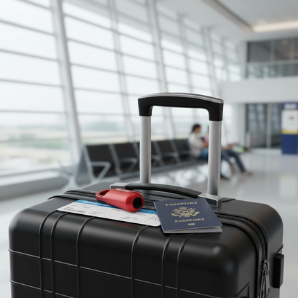 Red Padlock Suitcase